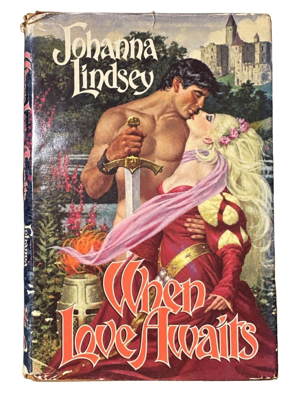Avon When Love Awaits by Johanna Lindsey Hardcover Book